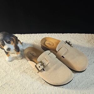 Staheekum Tan Suede Women's Slip-On Shoes